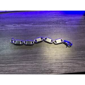 Mens Bracelet by D&G Silver w/ Logo on Barrel